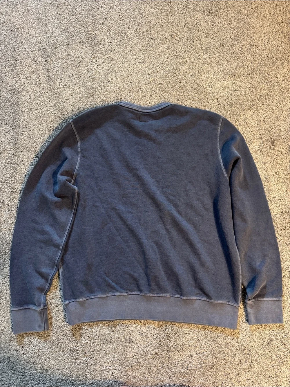 Faherty Navy Crewneck Sweatshirt